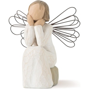 Willow Tree Wishing, Sculpted Hand-Painted Resin Figure | Offering Comfort, Healing, Love and Caring, Cast from a Susan Lordi Original Carving, Keepsake with Enclosure Card(with Sympathy)