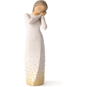 Willow Tree Wishing, Sculpted Hand-Painted Resin Figure | Offering Comfort, Healing, Love and Caring, Cast from a Susan Lordi Original Carving, Keepsake with Enclosure Card(Remembrance Angel (Lighter Skin))