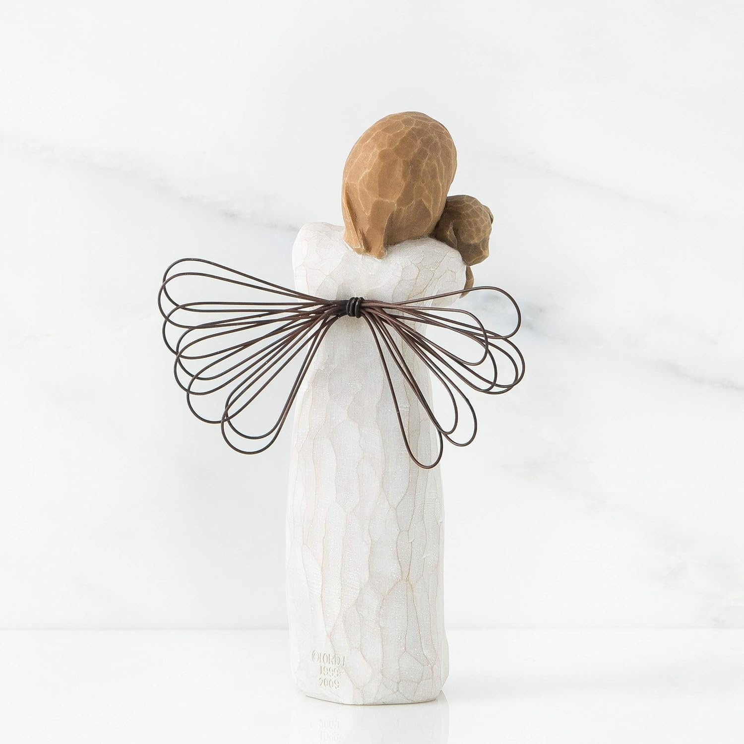 image:imageWillow Tree Angel of Friendship Figure HandPainted Dog Shelf Decor HandPainted Angel Figurine Celebrating Friendship Nature and Everyday Blessings Sculpted by Artist Susan LordiCream