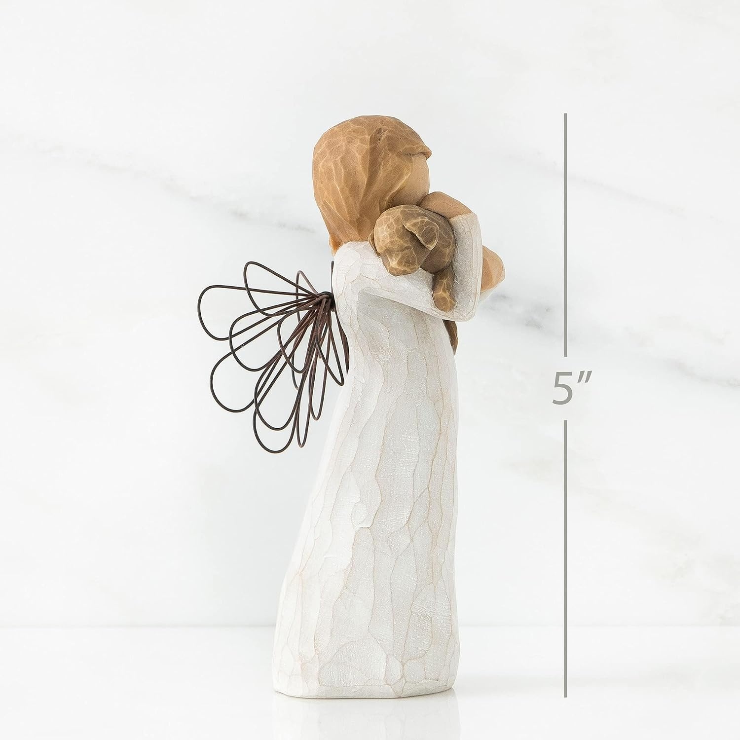 image:imageWillow Tree Angel of Friendship Figure HandPainted Dog Shelf Decor HandPainted Angel Figurine Celebrating Friendship Nature and Everyday Blessings Sculpted by Artist Susan LordiCream
