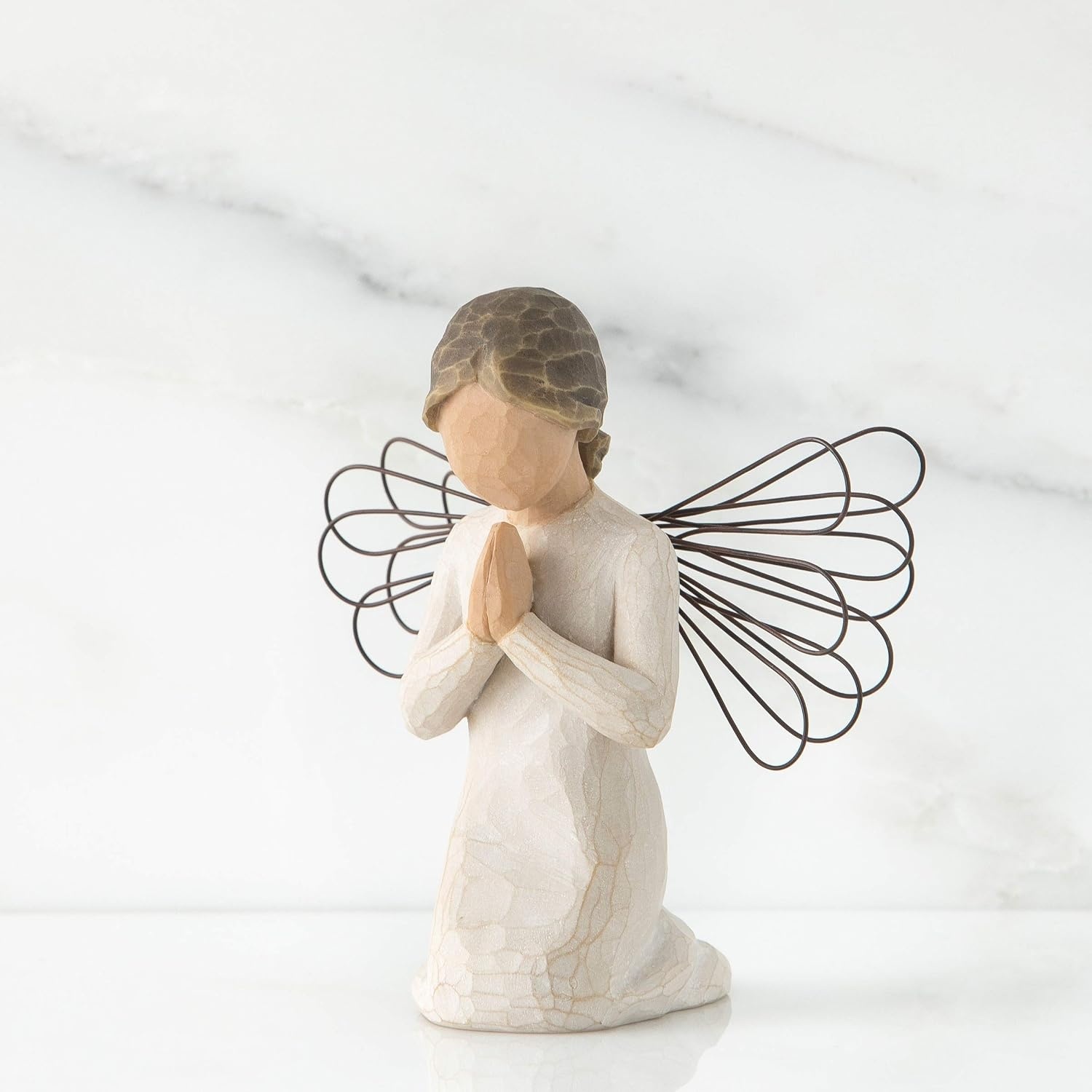 image:imageWillow Tree Angel of Prayer Sculpted HandPainted Figure Kneeling Angel With Hands in Prayer Baptism and Communion Gift Cast from a Susan Lordi Original Carving