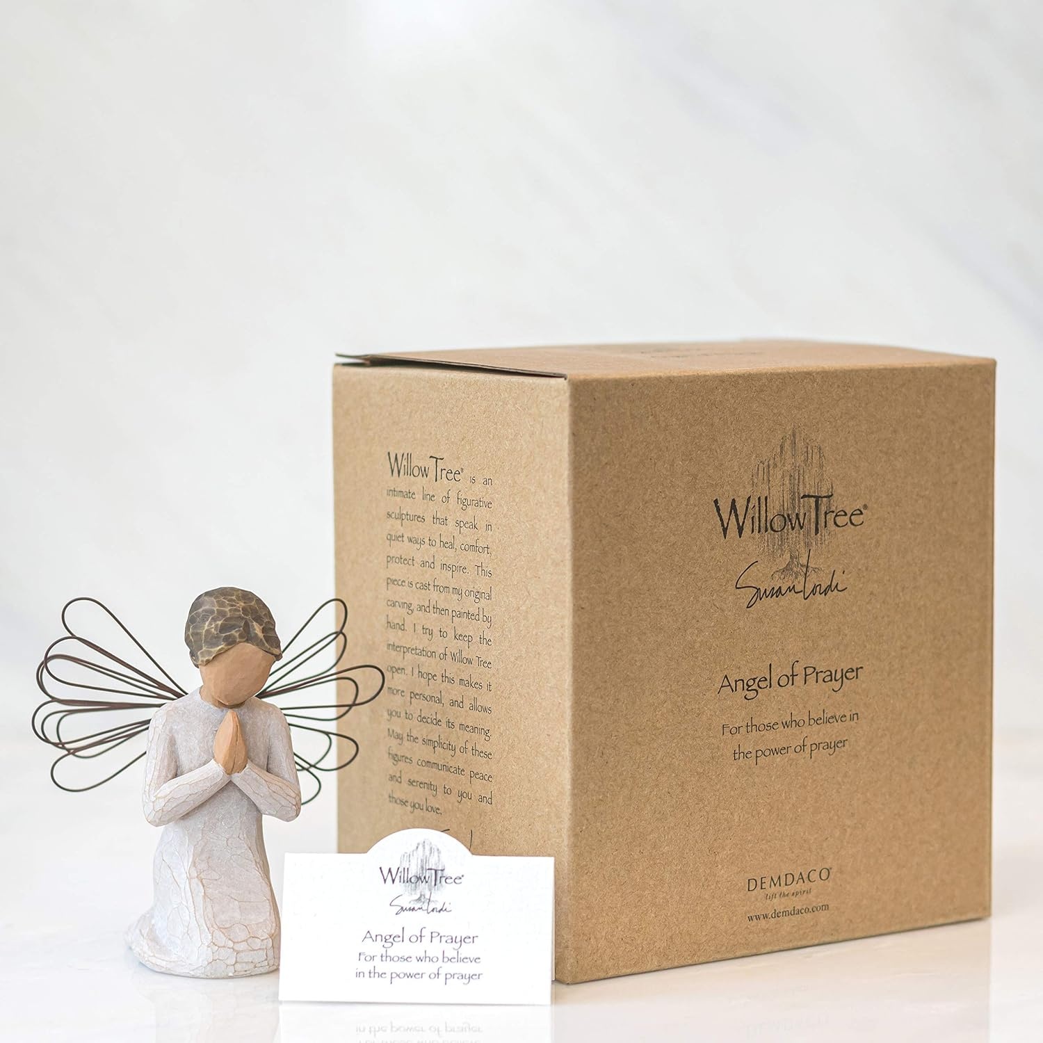 image:imageWillow Tree Angel of Prayer Sculpted HandPainted Figure Kneeling Angel With Hands in Prayer Baptism and Communion Gift Cast from a Susan Lordi Original Carving