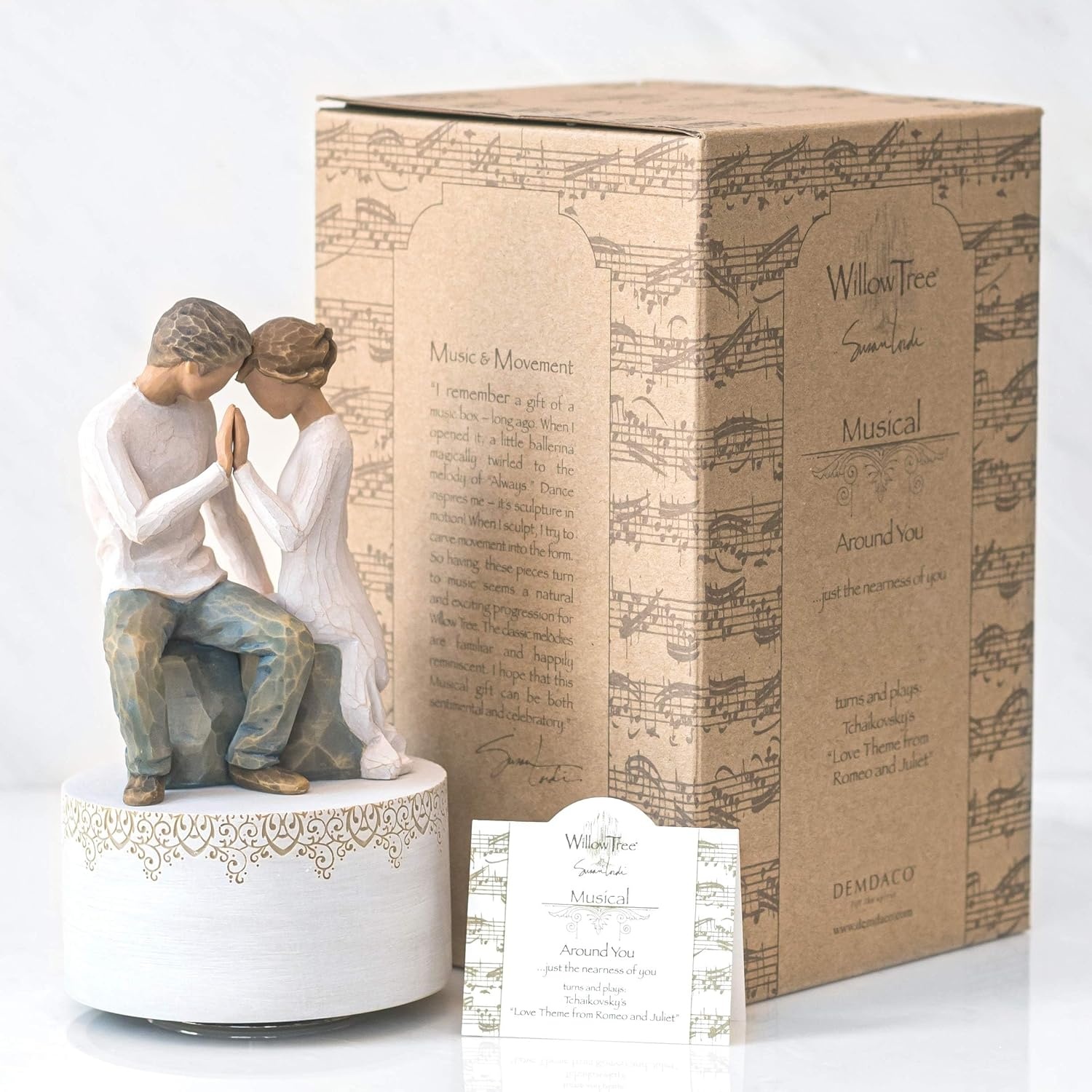 image:imageWillow Tree Around You Musical Sculpted HandPainted Musical Figure Plays a Melody Designed by Artist Susan Lordi Sentiment on Enclosure Card Ready to Display on Shelf or TableClose to me