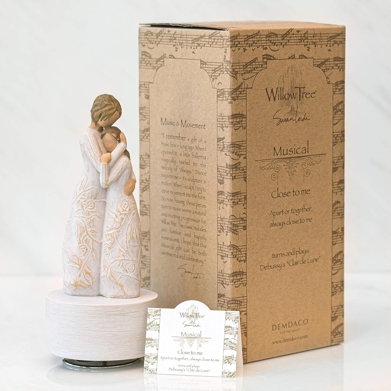 image:imageWillow Tree Around You Musical Sculpted HandPainted Musical Figure Plays a Melody Designed by Artist Susan Lordi Sentiment on Enclosure Card Ready to Display on Shelf or Tablea Tree