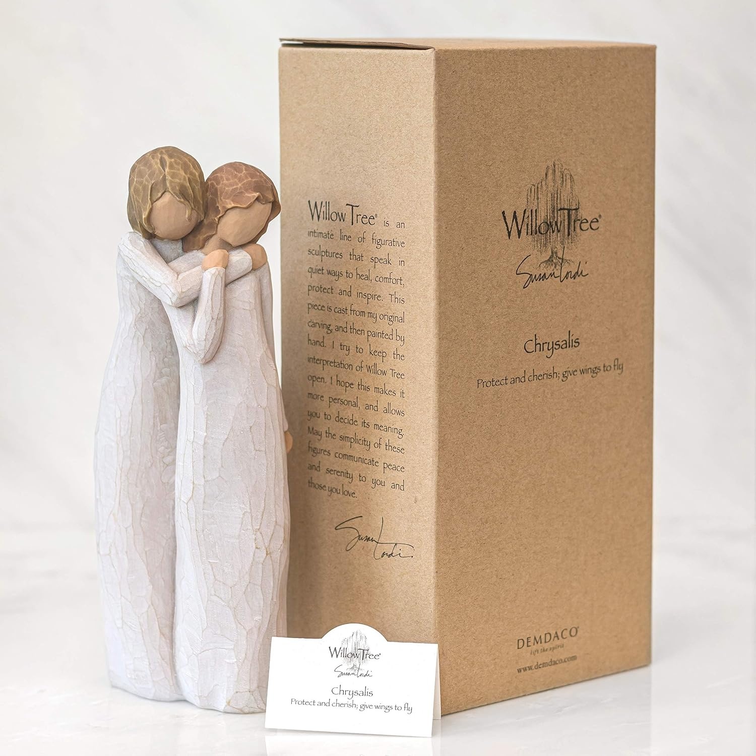 image:imageWillow Tree Chrysalis Sculpted HandPainted Figure Cast from a Susan Lordi Original Carving Gift Offering Comfort Peace Support and Inner Strength Includes Enclosure CardAntique