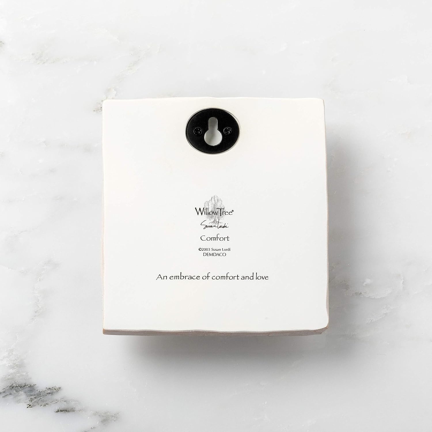 image:imageWillow Tree Comfort Sculpted HandPainted BasRelief Plaque Sentiment on Enclosure Card Keyhole Hanger for Wall Display Cast from a Susan Lordi Original CarvingNatural