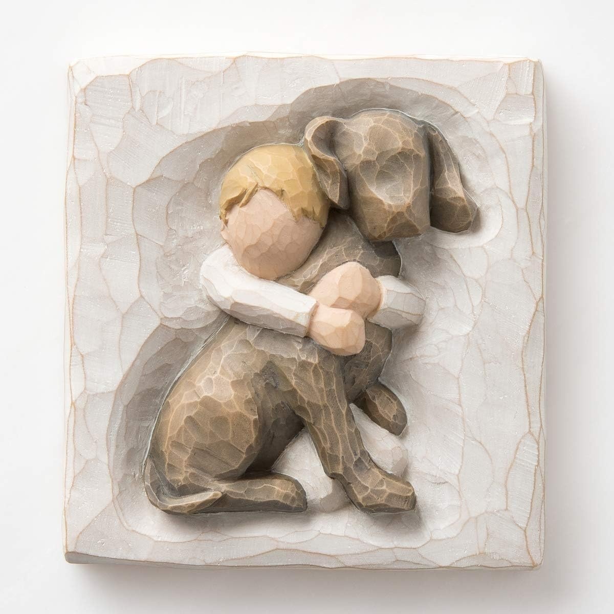 image:imageWillow Tree Duet Framed Plaque Sculpted HandPainted Bas Relief in Wood Frame Sentiment on Enclosure Card Keyhole Hanger for Wall Display Cast from a Susan Lordi Original CarvingTrue