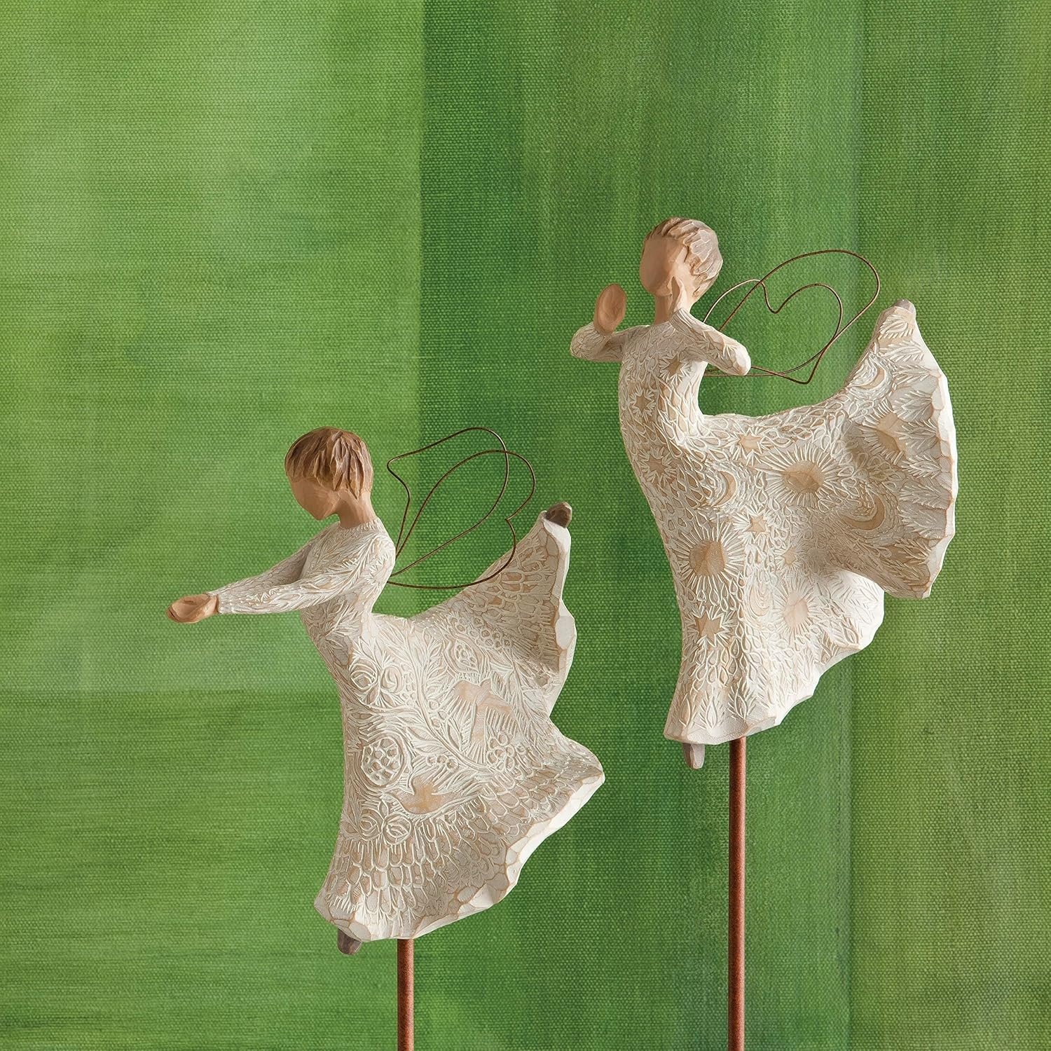 image:imageWillow Tree Littlest Christmas Angel Sculpted HandPainted Figure Extends the Willow Tree Nativity Scene Designed by Artist Susan Lordi Heirloom Keepsake Display on Shelf or TableSong of Joy Angel