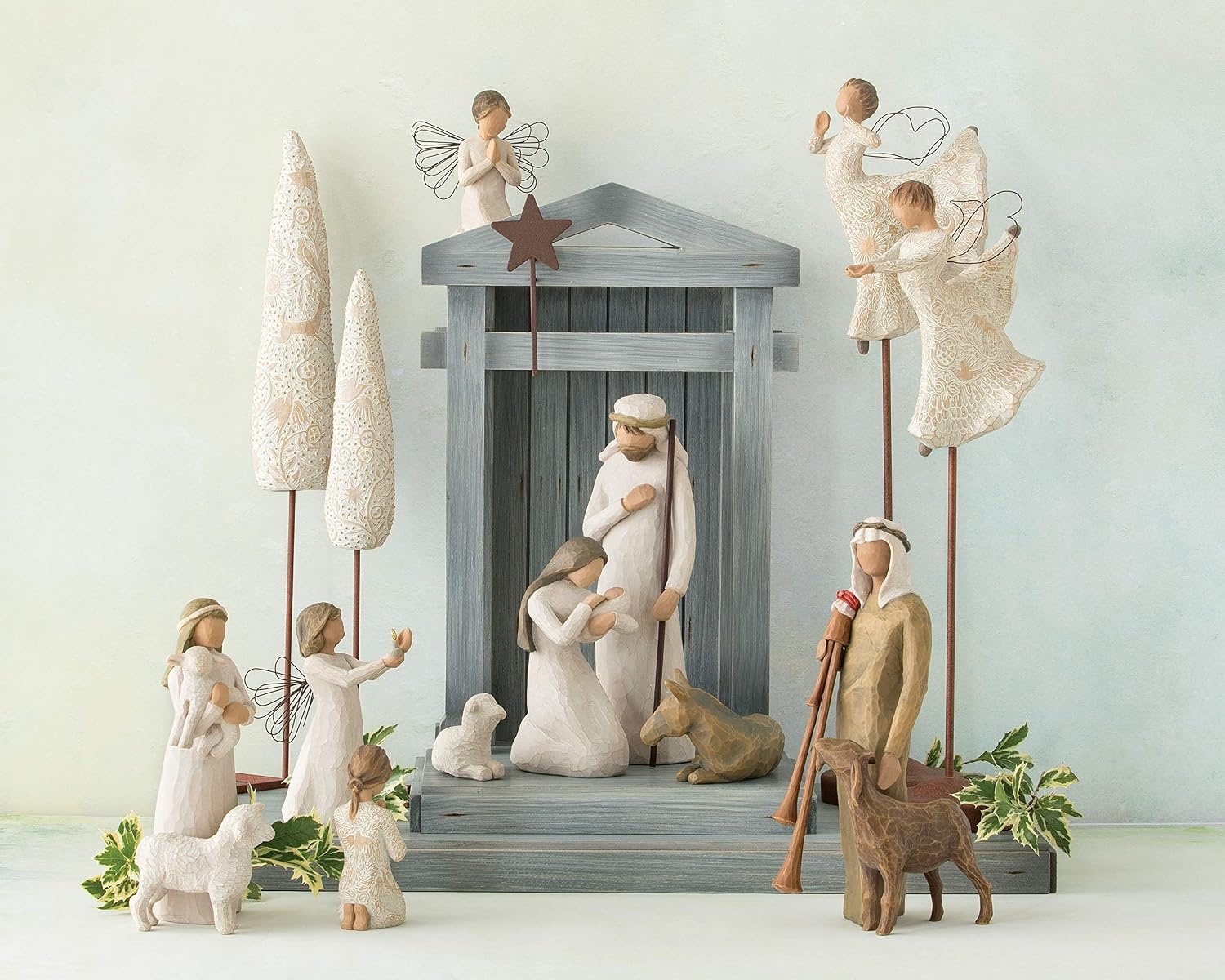 image:imageWillow Tree Littlest Christmas Angel Sculpted HandPainted Figure Extends the Willow Tree Nativity Scene Designed by Artist Susan Lordi Heirloom Keepsake Display on Shelf or TableLittlest Christmas Angel