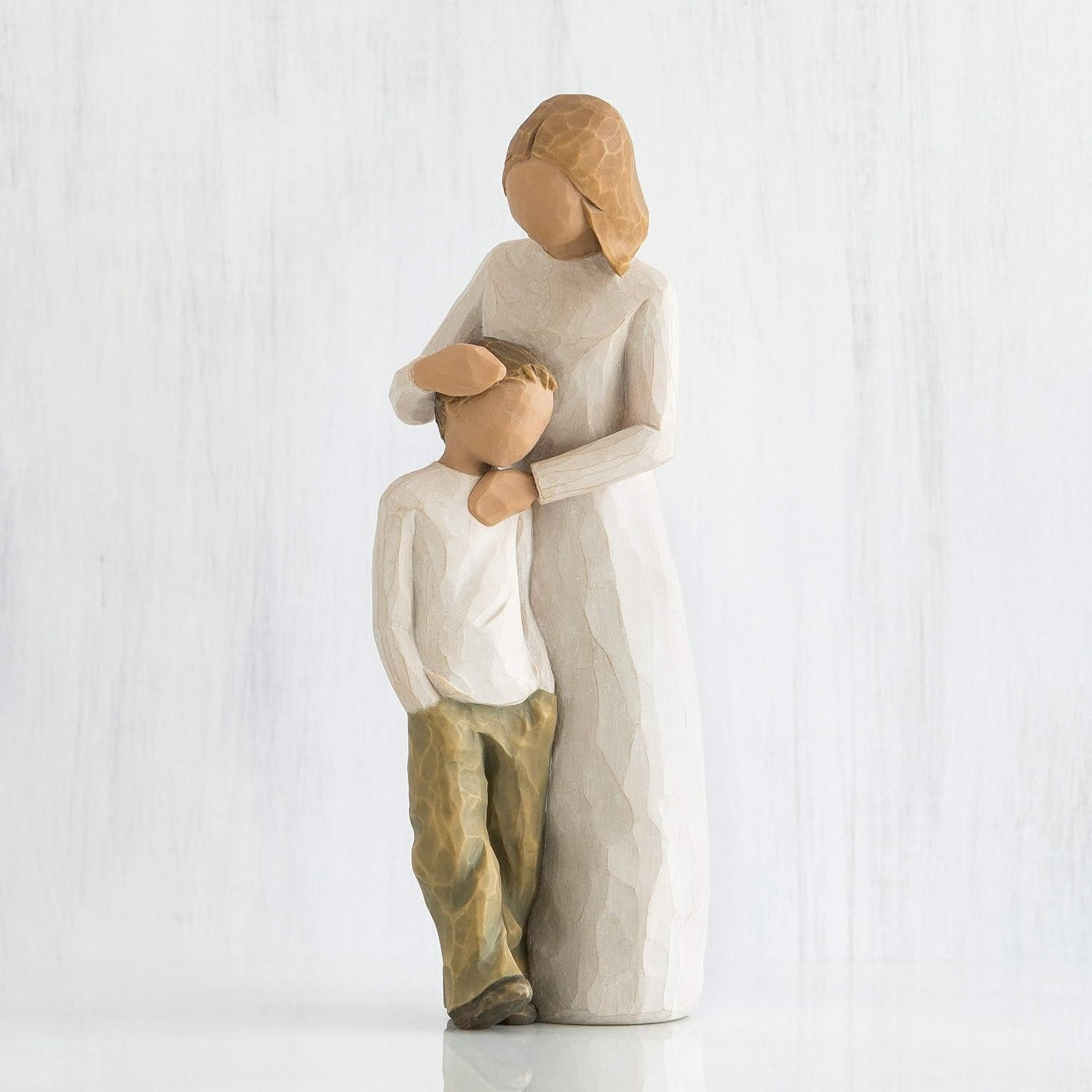 image:imageWillow Tree Mother and Son Sculpted HandPainted Figure HandPainted Resin Figurine Sculpted by Artist Susan Lordi Celebrates Loving Family Relationships Family GroupingNatural