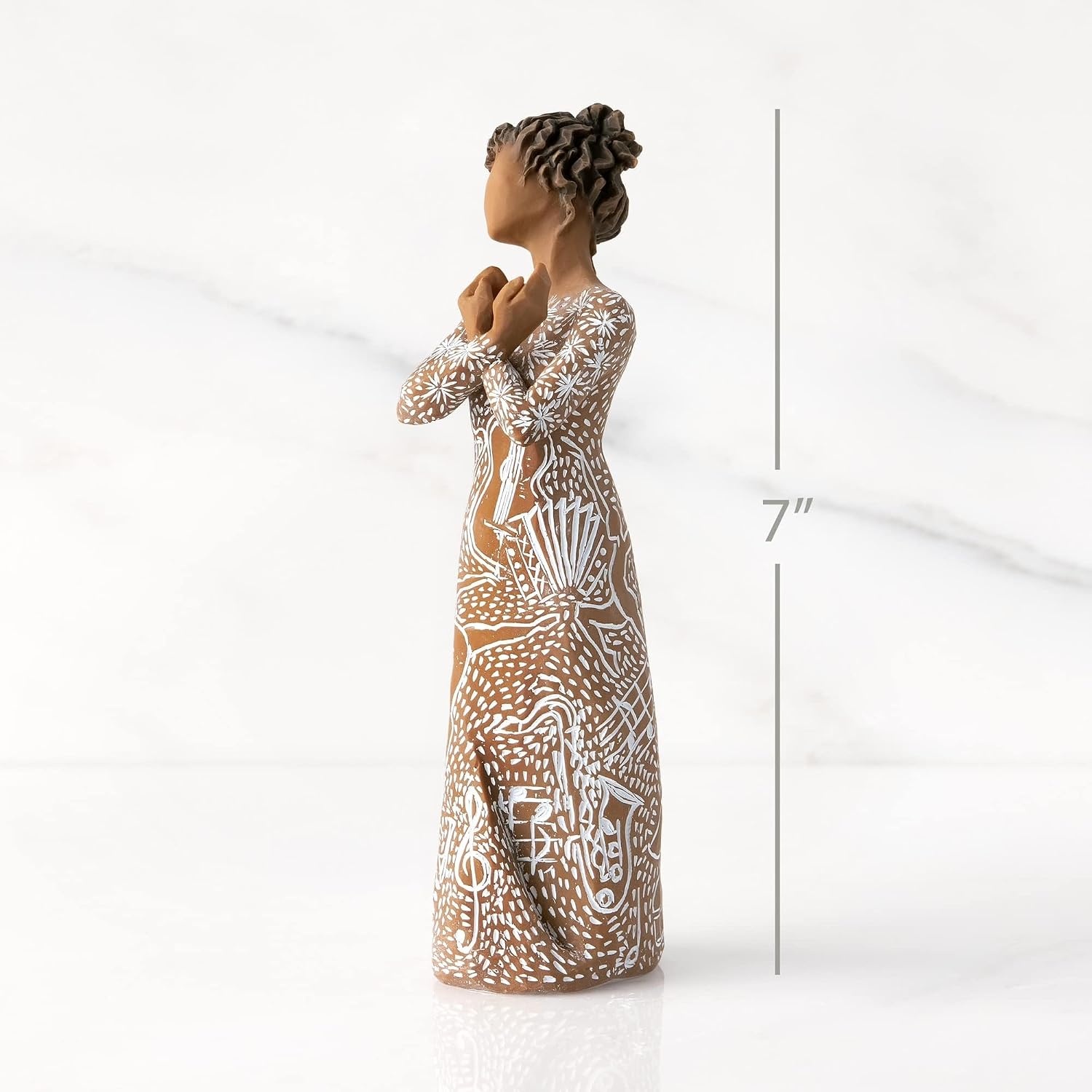 image:imageWillow Tree Music Speaks Darker Skin Sculpted HandPainted Figure Cast from a Susan Lordi Original Carving Meaningful Keepsake Gift for Loved Ones Display on Shelf Table or MantelMulticolor