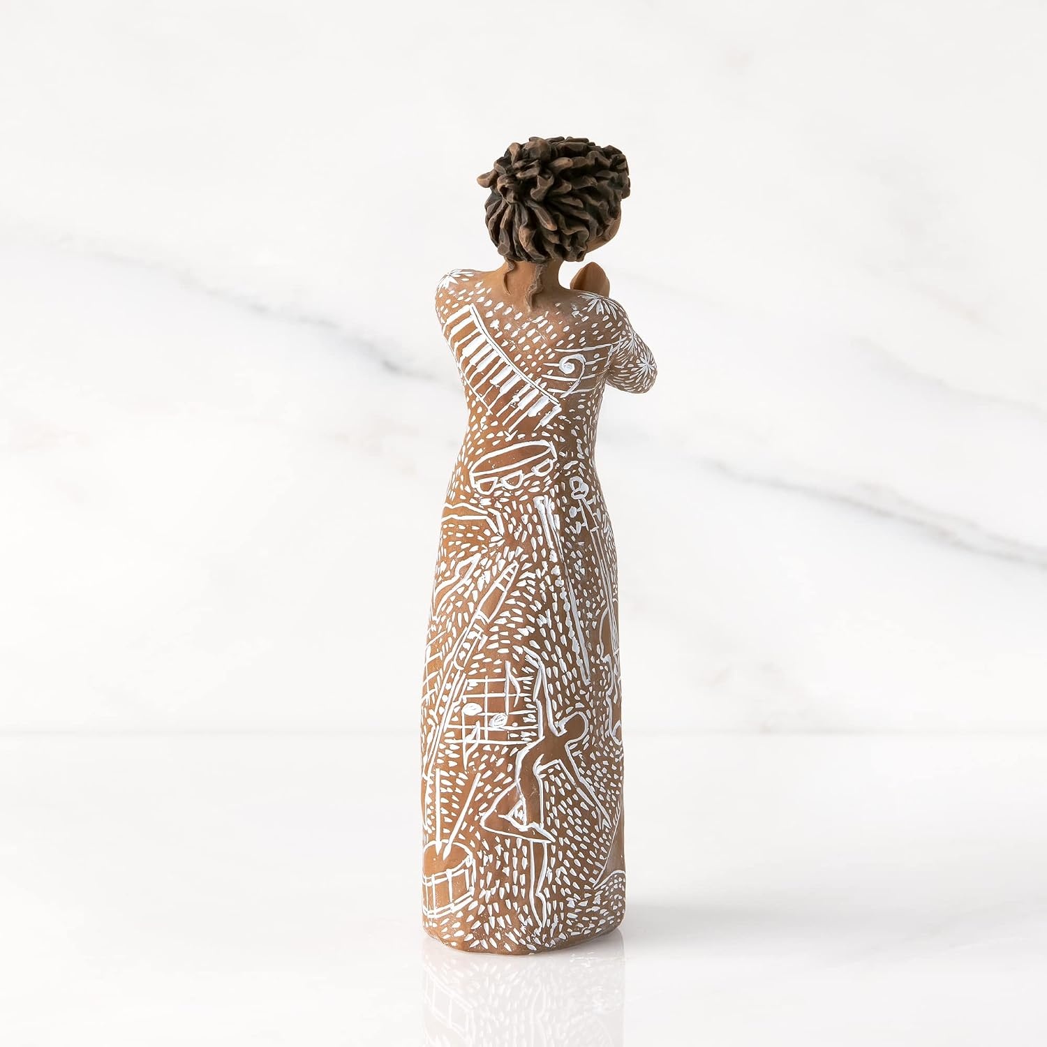 image:imageWillow Tree Music Speaks Darker Skin Sculpted HandPainted Figure Cast from a Susan Lordi Original Carving Meaningful Keepsake Gift for Loved Ones Display on Shelf Table or MantelMulticolor