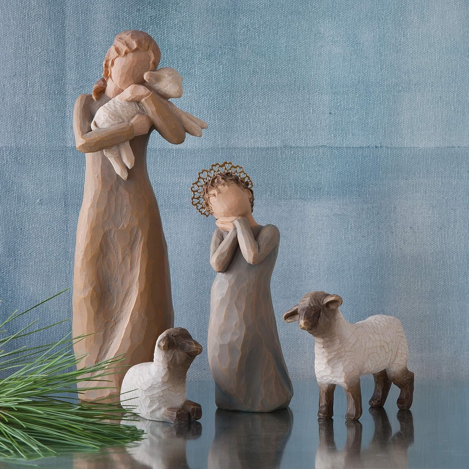 image:imageWillow Tree Peace on Earth Sculpted HandPainted Figure Part of the Willow Tree Nativity Collection Designed by Artist Susan Lordi Heirloom Keepsake Display on Shelf or MantelZampognaro Shepherd with Bagpipe