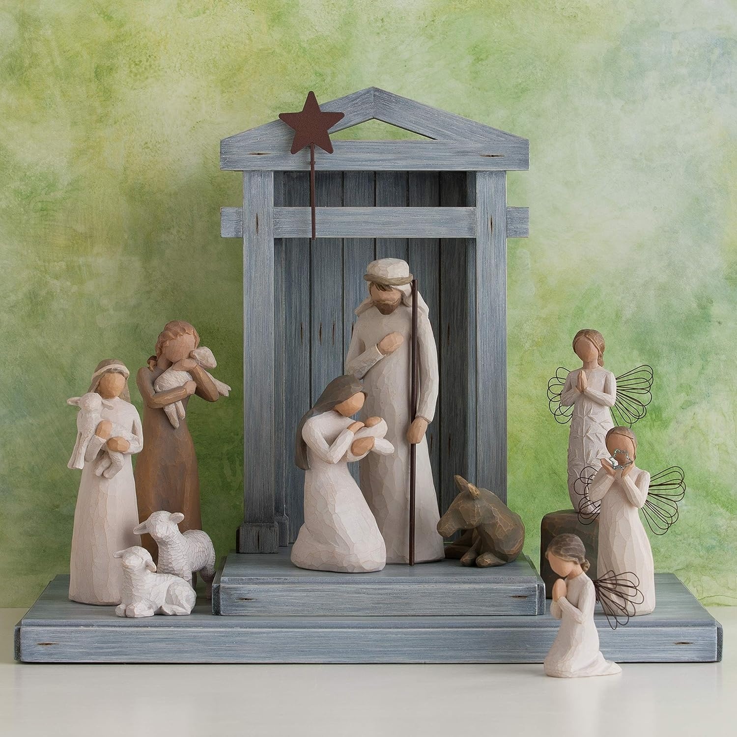 image:imageWillow Tree Peace on Earth Sculpted HandPainted Figure Part of the Willow Tree Nativity Collection Designed by Artist Susan Lordi Heirloom Keepsake Display on Shelf or MantelZampognaro Shepherd with Bagpipe
