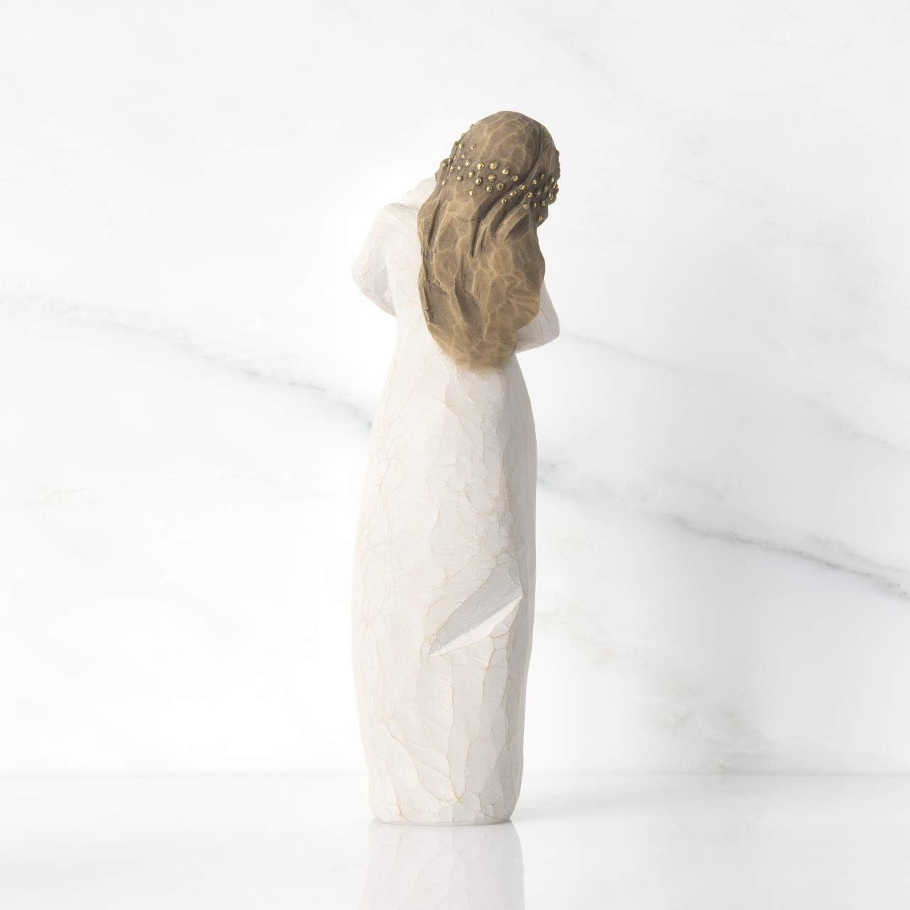 image:imageWillow Tree Sanctuary Sculpted HandPainted Figure with Gold Leaf Cast from a Susan Lordi Original Carving Gift Offering Comfort Peace Support and Inner Strength Includes Enclosure CardNatural