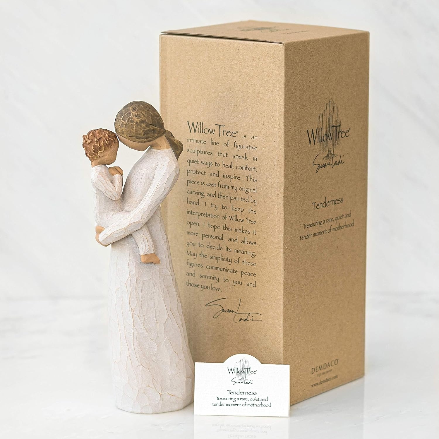 image:imageWillow Tree Tenderness Sculpted HandPainted Figure Cast from a Susan Lordi Original Carving Celebrates Extended Family Bonds Parents and Children Meaningful Keepsake GiftNatural