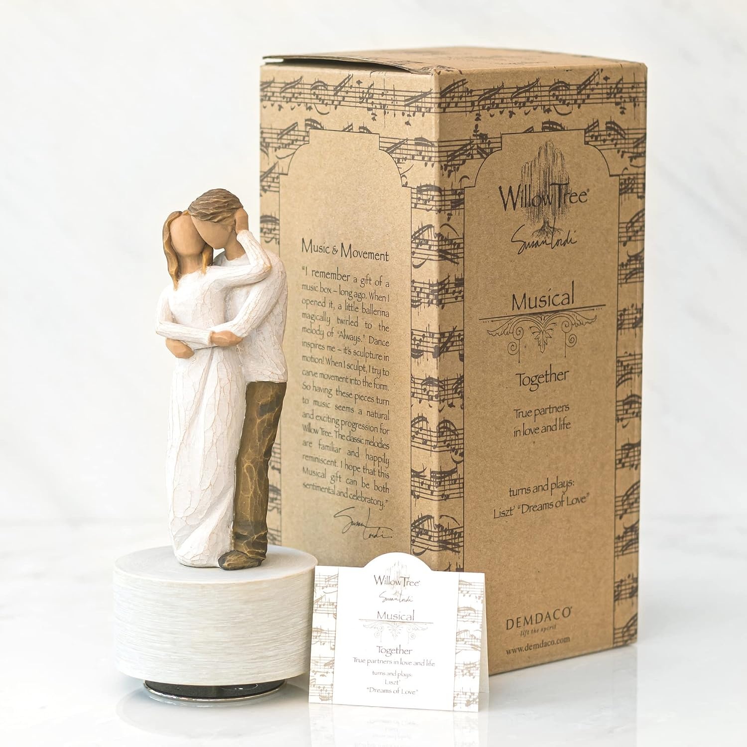 image:imageWillow Tree Together Musical Sculpted HandPainted Musical Figure