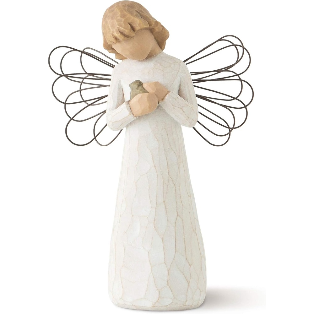 image:imageWillow Tree Angel of Healing Sculpted HandPainted Figure Angel Holding a BlueGray Bird Comfort and Healing Gift Cast from a Susan Lordi Original Carving Includes Enclosure Card