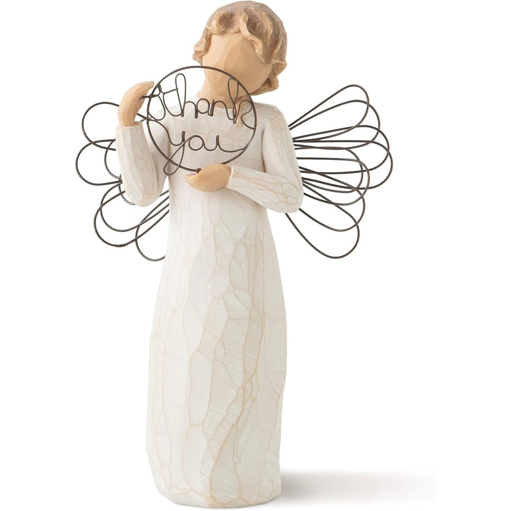 image:imageWillow Tree Just for You Angel Figure HandPainted Thank You Decor  HandPainted Angel Figurine Celebrating Friendship Nature and Everyday Blessings Sculpted by Artist Susan LordiAntique