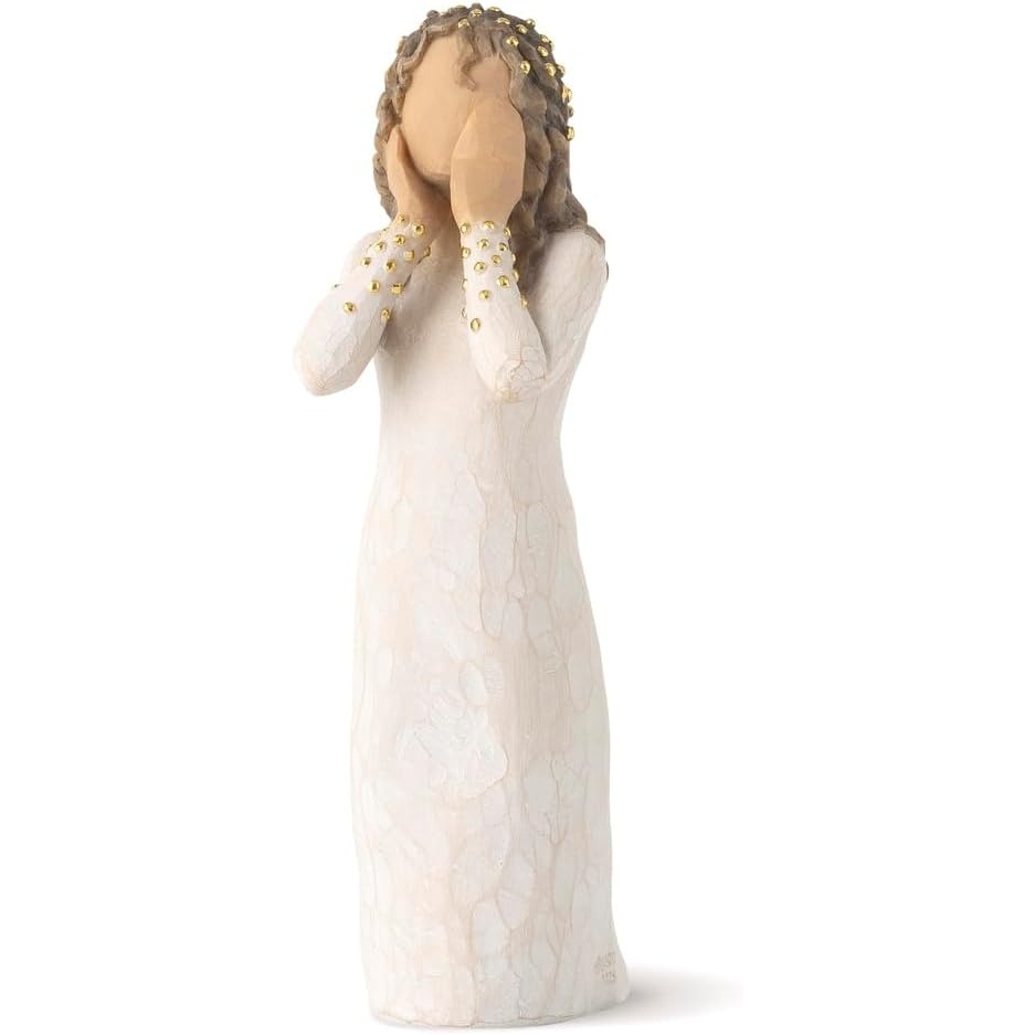 image:imageWillow Tree Littlest Christmas Angel Sculpted HandPainted Figure Extends the Willow Tree Nativity Scene Designed by Artist Susan Lordi Heirloom Keepsake Display on Shelf or TableGentle Animals of The Stable