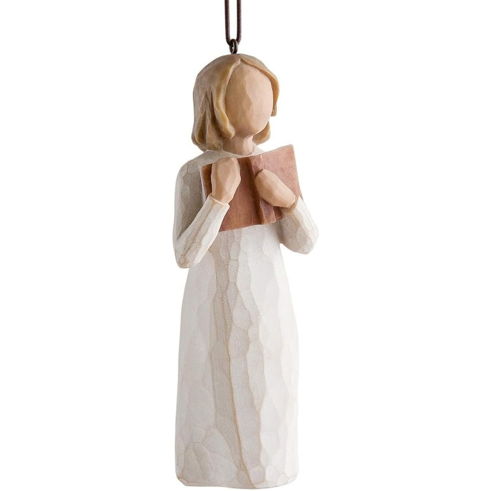 image:imageWillow Tree Love of Learning Ornament Sculpted HandPainted Figure Sentimental Keepsake Gift for Loved Ones Cast from a Susan Lordi Original Carving Cast Resin Ready to HangNatural