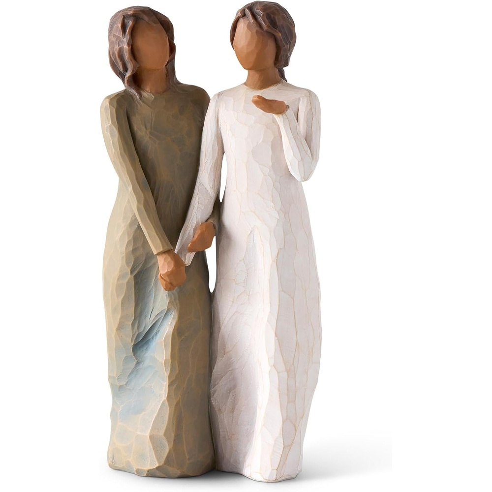 image:imageWillow Tree My Sister My Friend Darker Skin Walk with me and Along The Way Well Share Everything Gift to Celebrate Supportive Friendships Among Women CoWorkers Sculpted HandPainted Figure  Cast from a Susan Lordi Original Carving Celebrates Close Bonds Meaningful Relationships Thoughtful Keepsake Gift Idea
