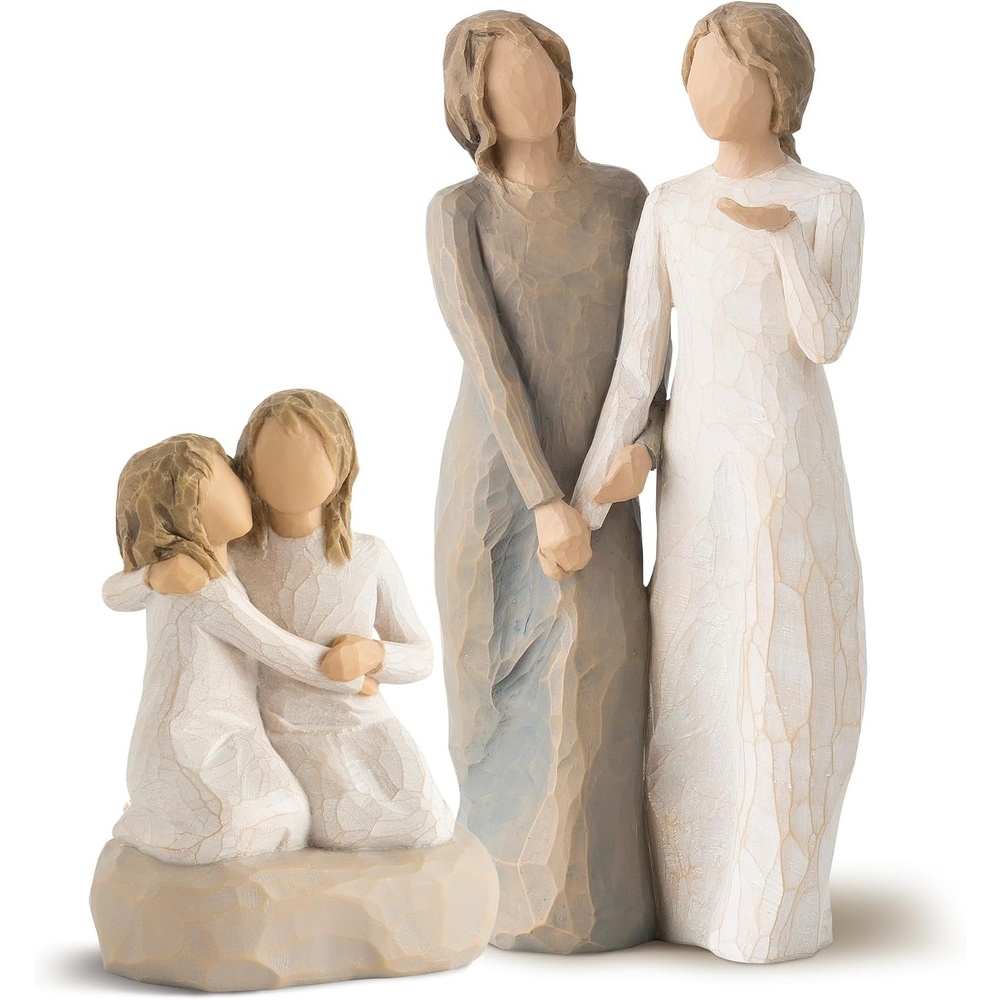 image:imageWillow Tree My Sister My Friend and Sister Mine Figure 2 Piece Set  Designed by Artist Susan Lordi Gift Collection Celebrating Loving Relationships and Family Bonds Packaged for GiftGivingMother Son Girls