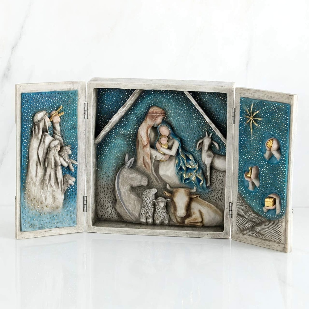 image:imageWillow Tree Peace on Earth Sculpted HandPainted Figure  Part of the Willow Tree Nativity Collection Designed by Artist Susan Lordi Heirloom Keepsake Display on Shelf or MantelThe Christmas Story