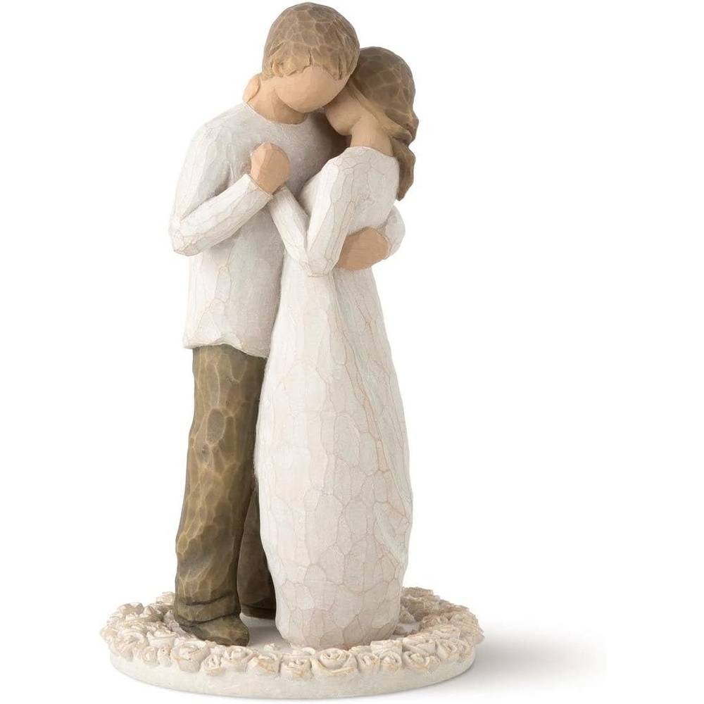 image:imageWillow Tree Promise Sculpted HandPainted Cake Topper Cast from a Susan Lordi Original Carving Carved Flower Base LeadFree and FoodSafe Materials Sentiment on Enclosure CardTogether