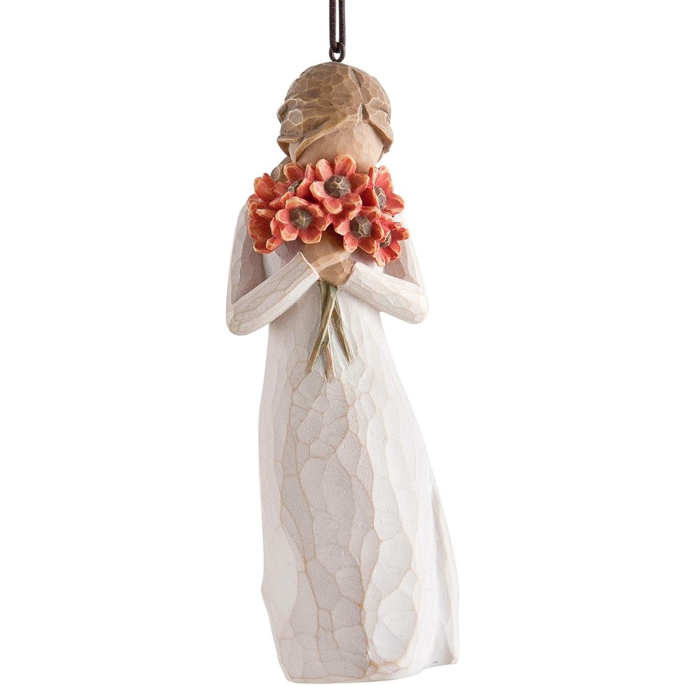image:imageWillow Tree Surrounded by Love Ornament Sculpted HandPainted Figure Celebrating Friendship and Sentiment Cast from a Susan Lordi Original Carving Cast Resin Keepsake Ready to HangNatural