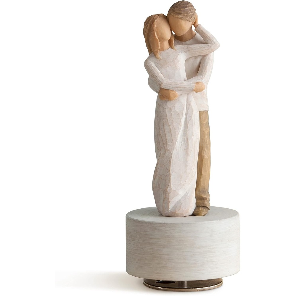image:imageWillow Tree Together Musical Sculpted HandPainted Musical Figure