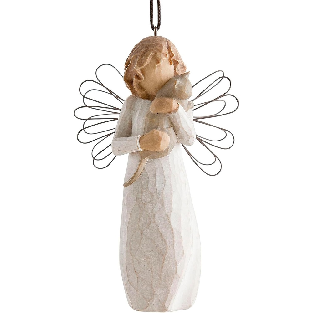 image:imageWillow Tree with affection Ornament I Love Our Friendship A Gift to Celebrate Pet Adoption for Animal Lovers and Cat Owners Sculpted HandPainted Angel Figure