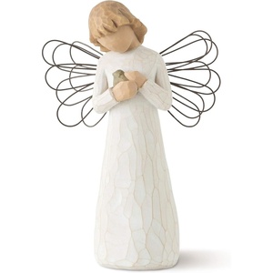 Willow Tree Angel of Healing, Sculpted Hand-Painted Figure | Angel Holding a Blue-Gray Bird, Comfort and Healing Gift, Cast from a Susan Lordi Original Carving, Includes Enclosure Card