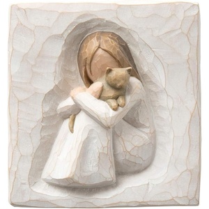 Willow Tree Comfort, Sculpted Hand-Painted Bas-Relief Plaque | Sentiment on Enclosure Card, Keyhole Hanger for Wall Display, Cast from a Susan Lordi Original Carving(Natural)