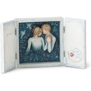 Willow Tree Duet, Sculpted Hand-Painted Triptych