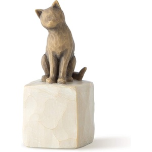 Willow Tree Love My Cat (Dark), Sculpted Hand-Painted Figure | Cast from a Susan Lordi Original Carving, Expresses Love and Affection, Thoughtful Gift, Ready to Display on Shelf or Mantel(Love My Cat (Light))
