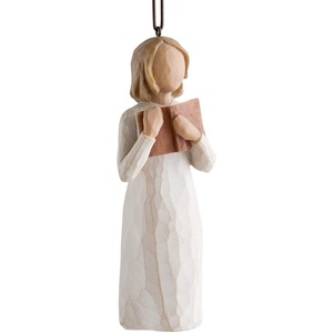 Willow Tree Love of Learning Ornament, Sculpted Hand-Painted Figure | Sentimental Keepsake Gift for Loved Ones, Cast from a Susan Lordi Original Carving, Cast Resin, Ready to Hang(Natural)