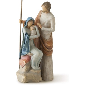 Willow Tree Peace on Earth, Sculpted Hand-Painted Figure | Part of the Willow Tree Nativity Collection, Designed by Artist Susan Lordi, Heirloom Keepsake, Display on Shelf or Mantel(Shelter for The Holy Family)