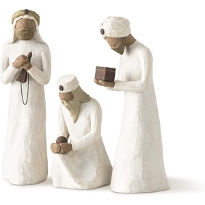 Willow Tree Peace on Earth, Sculpted Hand-Painted Figure | Part of the Willow Tree Nativity Collection, Designed by Artist Susan Lordi, Heirloom Keepsake, Display on Shelf or Mantel(Metal Star Backdrop)