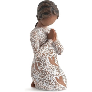 Willow Tree Sanctuary, Sculpted Hand-Painted Figure with Gold Leaf | Cast from a Susan Lordi Original Carving, Gift Offering Comfort, Peace, Support and Inner Strength, Includes Enclosure Card(Darker Skin)