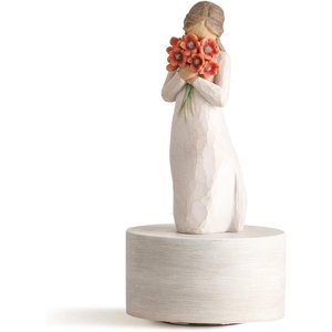 Willow Tree Surrounded by Love, Sculpted Hand-Painted Musical Figure | Plays a Melody, Designed by Artist Susan Lordi, Sentiment on Enclosure Card, Ready to Display on Shelf or Table