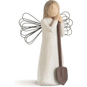 Willow Tree Thinking of You Angel, Sculpted Hand-Painted Figure | Hand-Painted Angel Figurine, Celebrating Friendship, Nature and Everyday Blessings, Sculpted by Artist Susan Lordi(Angel of Harmony)