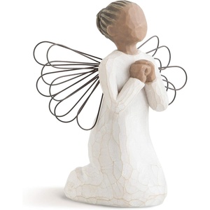 Willow Tree Thinking of You Angel, Sculpted Hand-Painted Figure | Hand-Painted Angel Figurine, Celebrating Friendship, Nature and Everyday Blessings, Sculpted by Artist Susan Lordi(Just for You Angel)