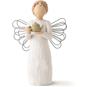 Willow Tree Thinking of You Angel, Sculpted Hand-Painted Figure | Hand-Painted Angel Figurine, Celebrating Friendship, Nature and Everyday Blessings, Sculpted by Artist Susan Lordi(Angel of The Garden)