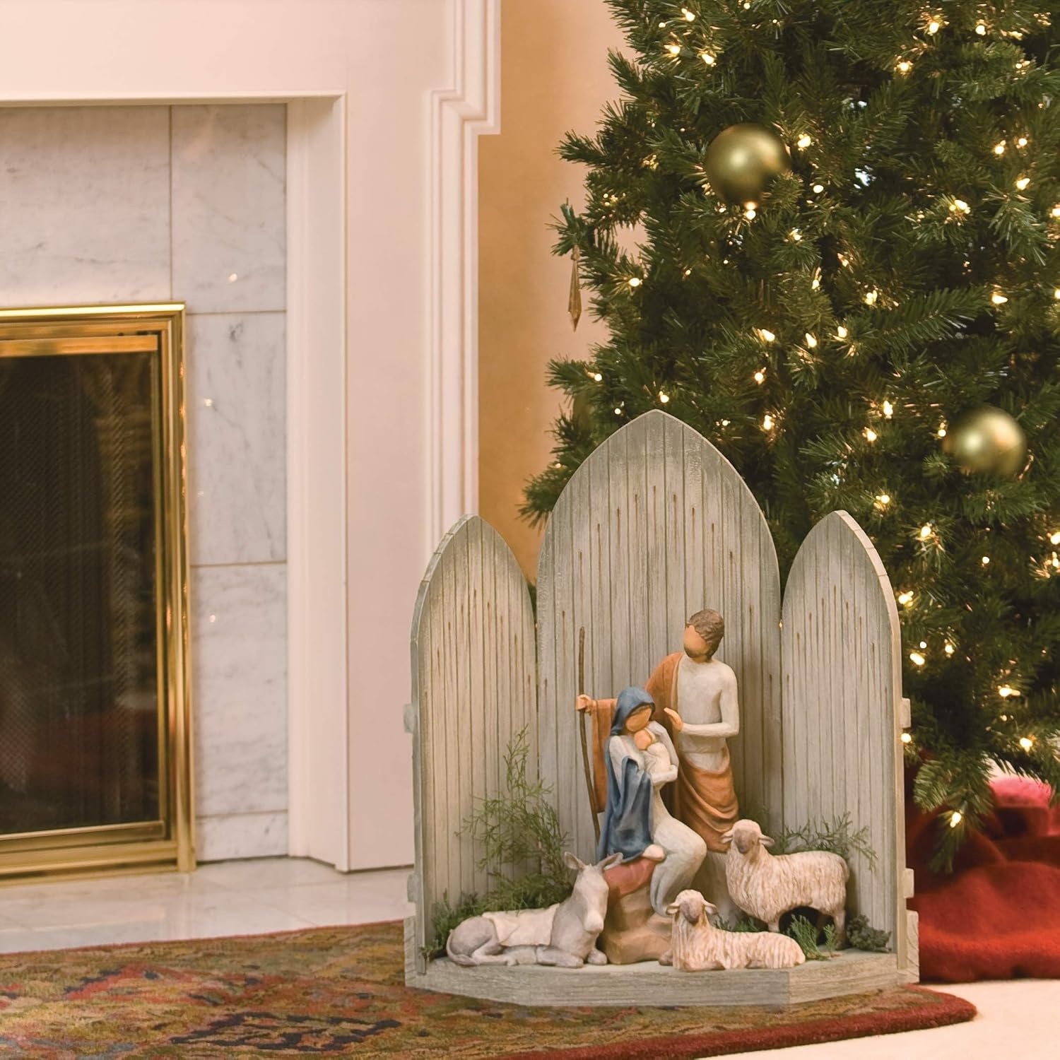 image:imageWillow Tree Gentle Animals of the Stable HandPainted Figures 3Piece Set Extends the Willow Tree Nativity Scene Designed by Artist Susan Lordi Heirloom Keepsake Display on Shelf or TableModern