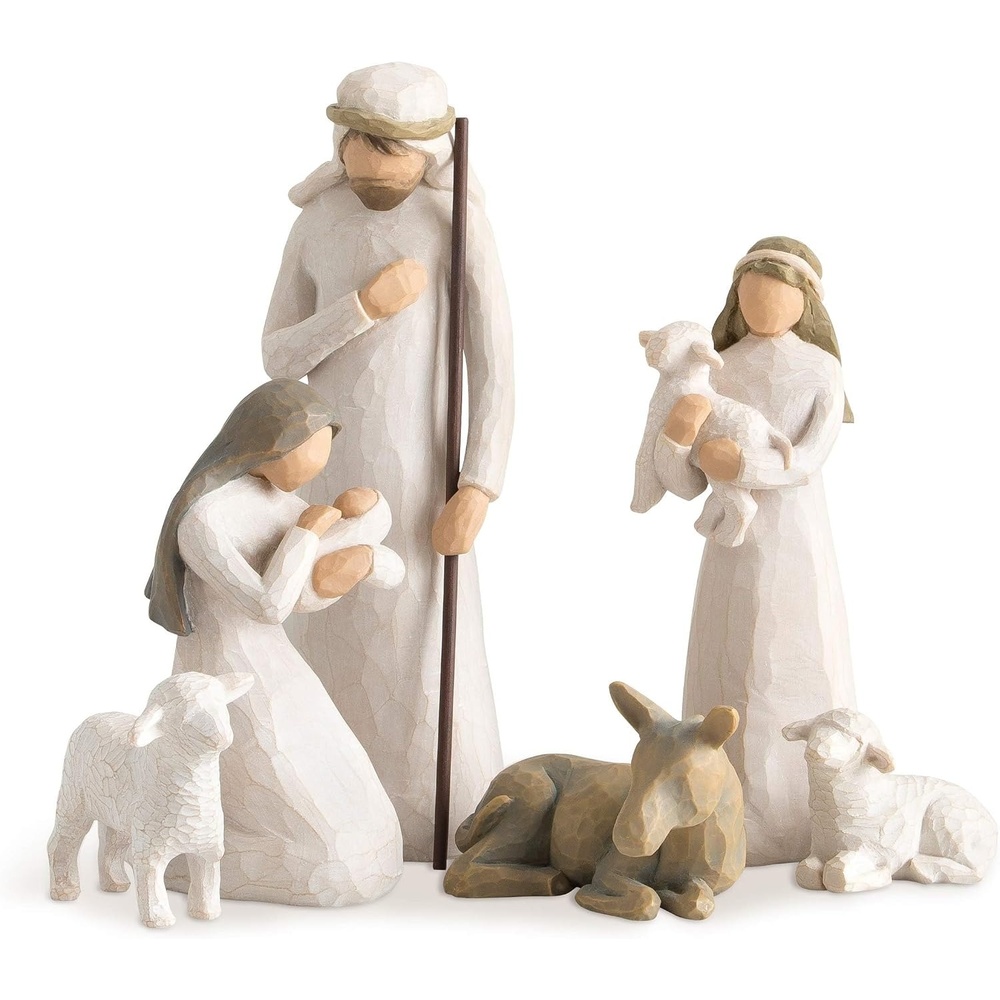 image:imageWillow Tree Little Shepherdess Sculpted HandPainted Nativity Figures 3Piece Set  Designed by Artist Susan Lordi Build the Nativity Scene a Timeless Holiday Tradition to Display on Mantel or TabletopDeluxe Nativity
