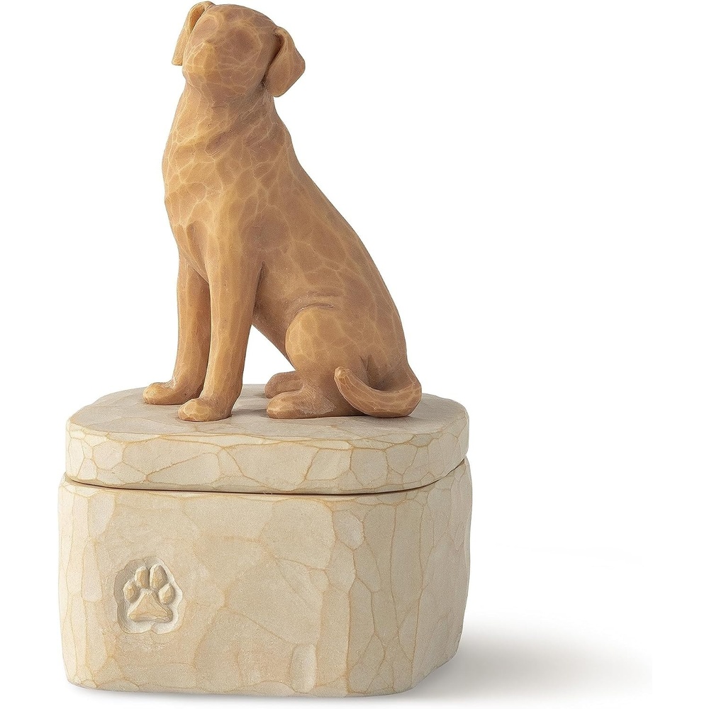 image:imageWillow Tree Love My Dog Golden Sculpted HandPainted Keepsake Box  PetThemed Figure Holds Small Treasures Hidden Message Inside Cast from a Susan Lordi Original Carving Fitted Gift BoxLove my Dog dark