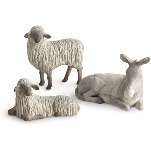 Willow Tree Gentle Animals of the Stable, Hand-Painted Figures, 3-Piece Set | Extends the Willow Tree Nativity Scene, Designed by Artist Susan Lordi, Heirloom Keepsake, Display on Shelf or Table(Modern)