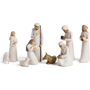 Willow Tree Little Shepherdess, Sculpted Hand-Painted Nativity Figures, 3-Piece Set | Designed by Artist Susan Lordi, Build the Nativity Scene, a Timeless Holiday Tradition to Display on Mantel or Tabletop(Starter Wisemen)