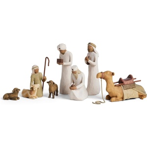 Willow Tree Little Shepherdess, Sculpted Hand-Painted Nativity Figures, 3-Piece Set | Designed by Artist Susan Lordi, Build the Nativity Scene, a Timeless Holiday Tradition to Display on Mantel or Tabletop(Wisemen Set)